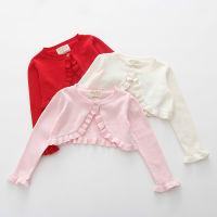 Baby Girl Jacket Kids Soft Cotton Ruffle Bolero Toddler Girl Clothes Summer Spring Baby Girl Jacket