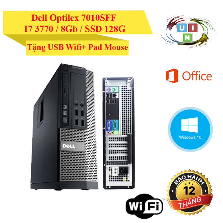 Máy tính Dell OptiPlex 7010 SFF { I7 3770 / 8Gb / SSD 128Gb - HDD 250G } -  Tặng USB Wifi + Pad mouse NEW 