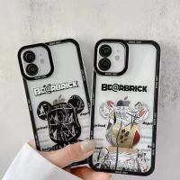 Transparent Violent Bear Phone Case for IPhone 13 12 11 Pro Max X Xr Xs Max 6 7 8 Plus Silicone Soft Cover for Iphone Cover