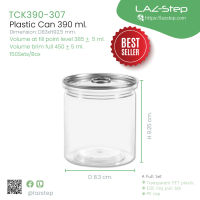 LAZ-Step กระป๋องพลาสติก PET CANS TCK390R307 ซีรี่ย์ 307 ขนาด 390 ml. ลังละ 150 ชุด ต้องใช้เครื่องปิดฝากระป๋อง