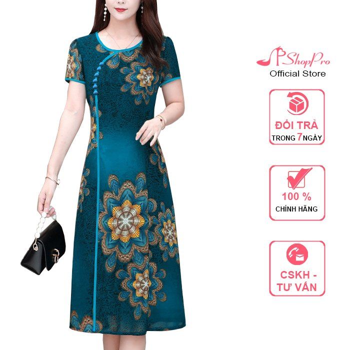 Váy Đầm Trung Niên Nữ Cho Mẹ Họa Tiết Dáng Dài V04  Thời Trang Cho Người  Lớn Tuổi Trung Tuổi U40 U50 Giá Rẻ Đẹp Bigsize  Shopee Việt Nam
