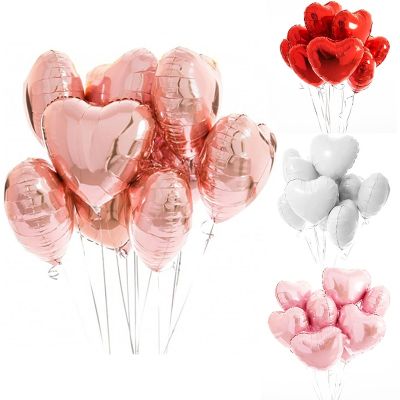 1 Lamontuo 5-100ชิ้น18นิ้ว Rose Love Heart ฟอยล์บอลลูนฮีเลียมบอลลูนงานแต่งงานงานวัดเกิดปาร์ตี้ Baloon ของตกแต่งเด็ก
