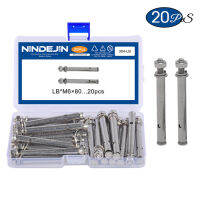 Nindejin M6/M8/M10 * 80 สกรูขยายตัว 304 สแตนเลสสายฟ้าขยายตัวสำหรับรถไฟใต้ดินตกแต่งบ้านรัด Assortment ชุด