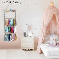 SanDslk Galaxy ที่วางที่คาดผมพร้อมตะขอแขวน30 S เชือก Wowen โบว์ผูกผมจัดระเบียบแถบข้อมือสำหรับตกแต่งผู้ถือที่วางที่คาดผมที่วางที่คาดผมแขวน