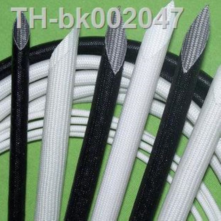 4m-12mm-black-white-200-deg-c-high-temperature-off-self-casing-pipe-silicone-resin-braided-glass-fiber-sleeve-fiberglass-tube
