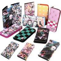 Anime Demon Slayer Nezuko Long PU Leather Wallet Kimetsu no Yaiba Anime Purse Wallets