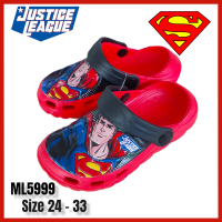 SCPPLaza รองเท้าแตะเด็ก รองเท้าหัวโต ทรง crocs JL5999 Batman Superman แบทแมน ซุปเปอร์แมน เบา ใส่สบาย ปกป้องเท้า พร้อมส่ง