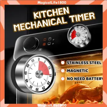 Magnetic Cooking Baking Timer Visual Timer 60 Minutes Mechanical Clock  Reminder