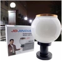 โคมไฟJD โคมไฟโซลาร์เซลล์ JD-X70 JD-X75 Jindian กดสลบสีได้ทั้งขาวและวอมไวท์ โคมไฟหัวเสาทรงกลม ใช้พลังงานแสงอาทิตย์ ทนแดดทนฝน