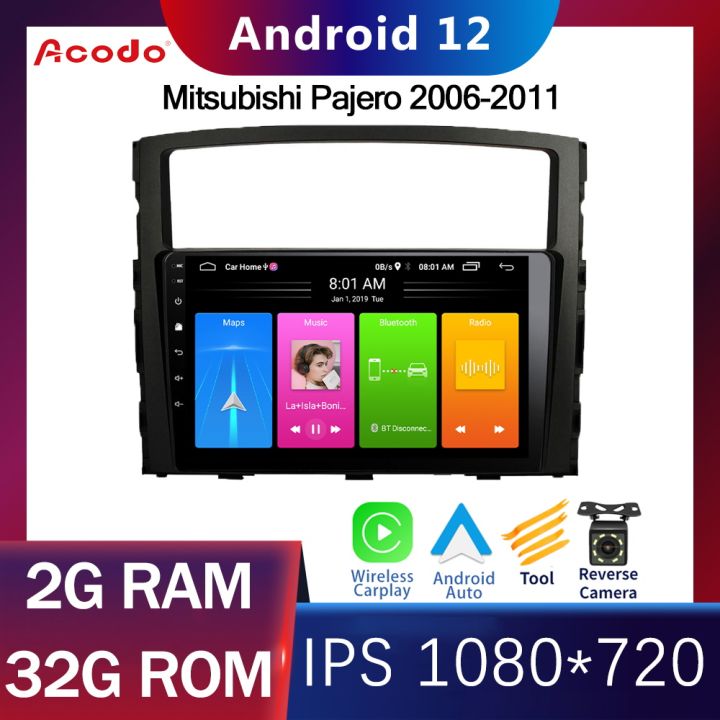 acodo-9inch-android-12-for-mitsubishi-pajero-2006-2011-car-radio-multimedia-video-player-wireless-gps-navigation-carplay-dvd-2din-bt-wifi-fm-android-auto-carplay-dvd-stereo-head-unit