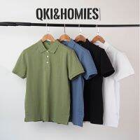 QKI short-sleeved summer T-shirt male leisure pure color light cool sense technology solo na ice breathable short sleeve POLO shirt