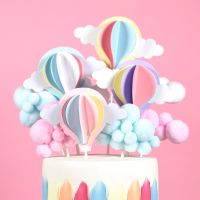 Hot Air Balloon Cloud Birthday Cake Topper For Birthday Party Decorations