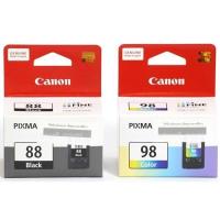 CANON PG-88 (BLACK) + CL-98 (COLOR ) แพ็คคู่  ของแท้ สำหรับ printer Canon E500, E510, E600, E610