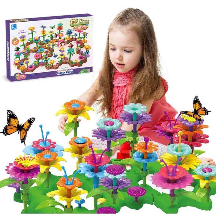 girls-diy-flower-garden-toys-building-blocks-kids-toddlers-playset-bouquet-creative-growing-floral-garden-parents-child-interct