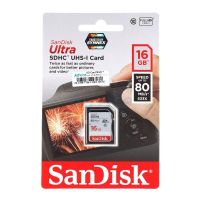 SanDisk เมมโมรี่การ์ด SD Card 16GB Class10 Ultra ( 80MB/s.)