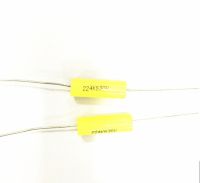 Wholesale and retail long leads yellow Axial Polyester Film Capacitors electronics 0.22uF 630V fr tube amp audio free shipping