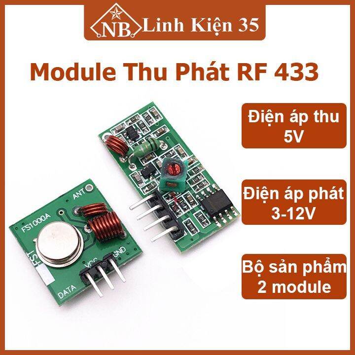 Module thu phát RF 433 (gồm 1 bộ thu và 1 bộ phát RF) | Lazada.vn