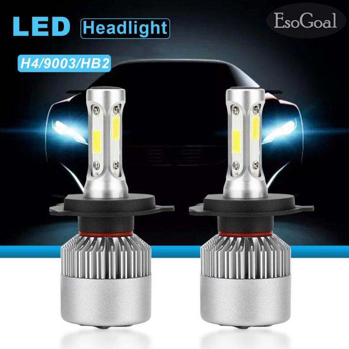 EsoGoal 2 Pcs Automobile 8000LM LED Headlight Lamp Car Front Light 360