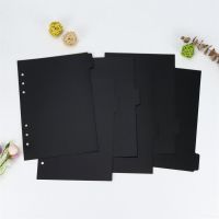 FGHJD สมุดวางแผนอุปกรณ์ติดโน๊ตบุ๊คน่ารัก A5 A6 A7หน้ากระดาษตัวคั่นสีดำตัวแบ่งดัชนีตัวแบ่งกระดาษสมุดโน้ต