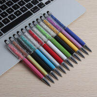 10 pcsLot Crystal pen Diamond ballpoint pens Stationery ballpen 2 in 1 crystal stylus pen touch pen for etc