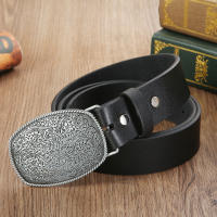 Western cowboy zinc alloy pattern belt buckle mens belt gift