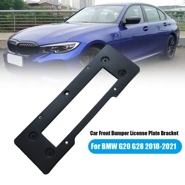 51118075644-car-front-bumper-license-plate-bracket-for-bmw-g20-g28-2018-2021-license-trim-panel-mount-frame