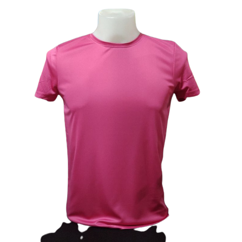 Plain tshirts fushia pink DRIFIT fabric ACTIVE T/S SHORT Sleeve sports