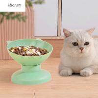 SHENEY แผ่นพลาสติกสำหรับป้องกันการพลิกคว่ำปกป้องกระดูกสันหลังที่ยกสูงได้ชามเครื่องให้อาหารสุนัขชามใส่น้ำแมวชามอาหารแมวอาหาร1ชิ้น