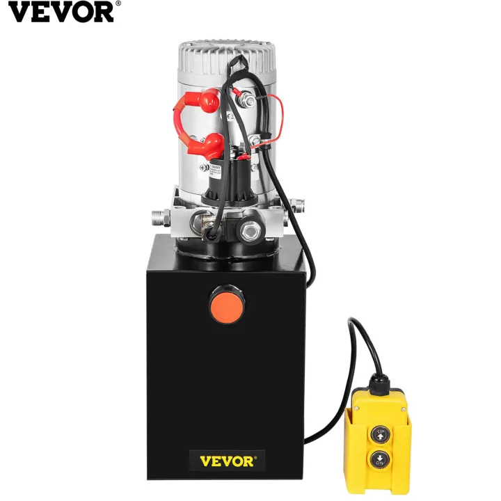 VEVOR Car Jack Hydraulic Pump 12V DC Single Acting 4-20 Quart Dump ...