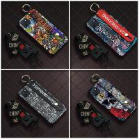 personality Durable Phone Case For Wiko T10 Lanyard Soft case Graffiti Wristband ring Waterproof Shockproof Kickstand