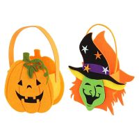 2Pcs Halloween Candy Bags Candy Pouches Festival Bags Halloween Portable Bags Candy Bag Pumpkin Bag