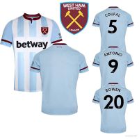 JS 2021/22 West Ham United Away Football Jersey Tshirt Tops Anatonio Coufal Bowen Soccer Jersey Loose Sport Tee Unisex SJ