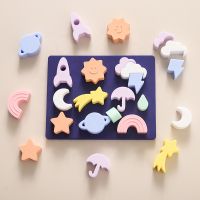 Wholesale 3D Cartoon Weather Matching Puzzle Baby Building Blocks Educational Jigsaw Puzzles Silicone Puzzle Toy