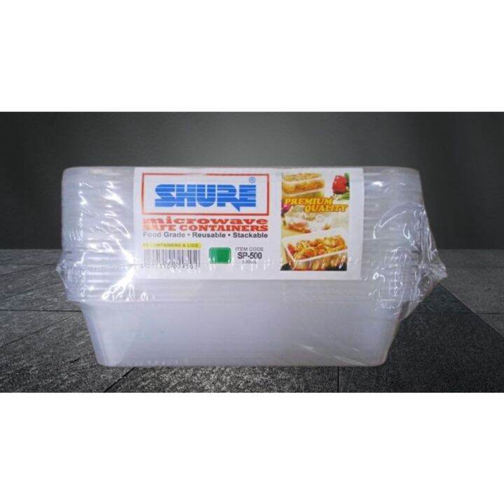 ☬SHURE Microwavable Safe Plastic Container Tupperware Per Pack Lazada PH