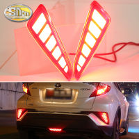 SNCN 2PCS ไฟ LED กันชนหลังสำหรับรถยนต์ Toyota C-HR CHR 2017-2022 ไฟเบรคไฟเลี้ยวไฟท้ายไฟตัดหมอกรถยนต์