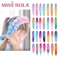 Miss Rola Synthetic 22 Inch 60G Kanekalon Hair Jumbo Braid Yaki Straight Hair Extension Pink Blonde Twist Braid Bulk Wholesale