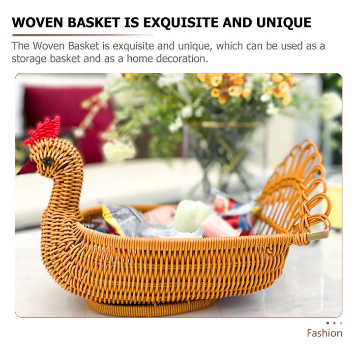 platter-home-ตะกร้าอาหาร-end-table-decor-หวายปาร์ตี้เสิร์ฟผลไม้-pp-bread-คอนเทนเนอร์-dresser-tray