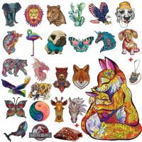 New 2023 Fox Puzzle 3D Wooden Puzzles Children Puzzle DIY Crafts Animal Modeling Decompression Toys Classic Gifts Board Games