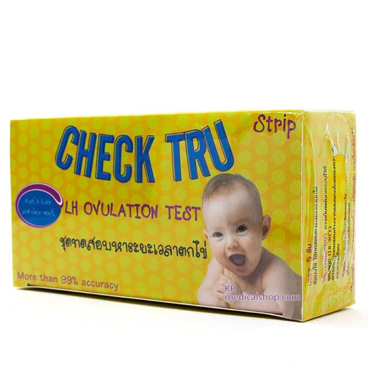 check-tru-เช็คทรู-ตรวจไข่ตก-ชุดทดสอบหาระยะเวลาตกไข่-มี-5-ชุดทดสอบต่อกล่อง