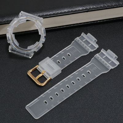 Transparent Resin Watch Strap Bezel for Casio Baby G BA111 BA110 BA112 BA120 BA125 Female Rubber celet Ladys Watchband