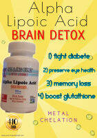 Alpha Lipoic Acid - 600 mg per cap - 60 Veg Cap -  Brain Fog  Detox  Fight Diabetes - Preserves Eye Health - Memory Loss - Boost Glutathione - Protect Skin - Prevents leukemia - Protects heart and brain from necrosis  -  Treats diabetes mellitus.