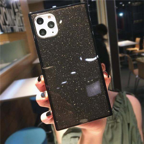 cold-noodles-glitter-bling-square-เคสโทรศัพท์สำหรับ-iphone-12-mini-11-pro-x-xr-xs-max-6-6s-7-8-plus-สี-candy-โปร่งใส-clear-soft-tpu-cover