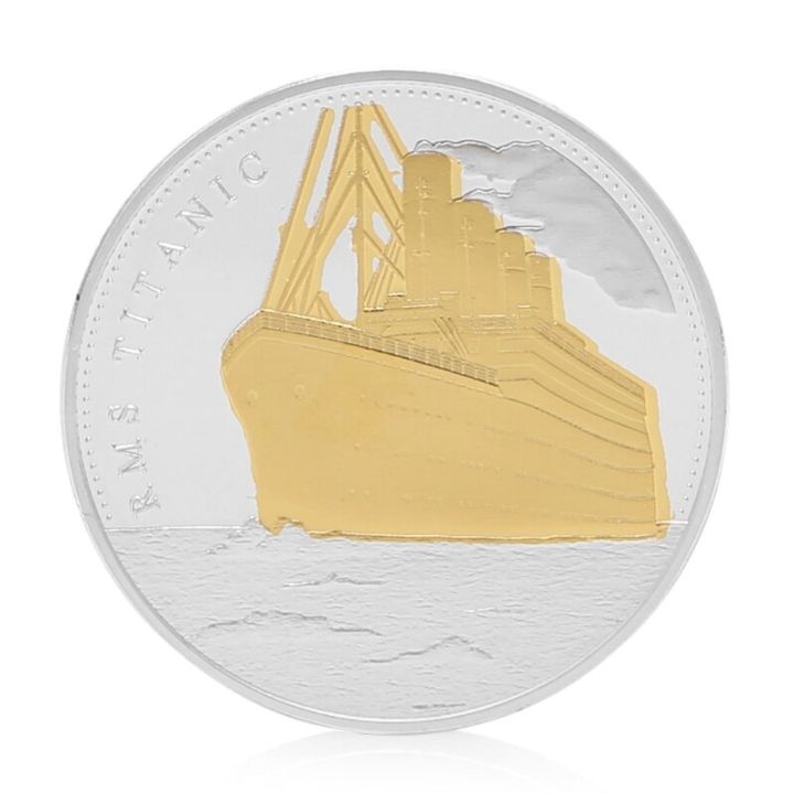 tech-savy-voyage-of-titanic-เหรียญที่ระลึกสีทอง-rms-ของที่ระลึกเหรียญเส้นผ่านศูนย์กลาง40มม-โลหะชุบทองขายส่ง