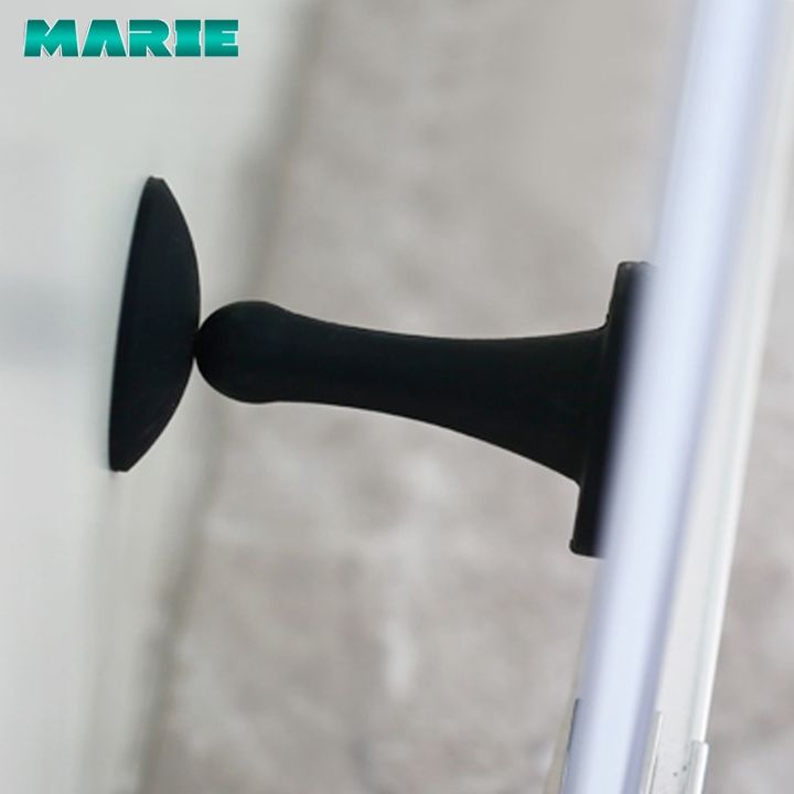 popular-choice-marie-ซิลิโคนใบ้กาวตนเองกันชนประตูไม่เจาะสติ๊กเกอร์ประตูดูดผนังป้องกันผู้ถือประตูที่ซ่อนอยู่