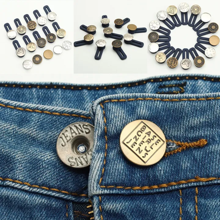 Metal Button Extender For Pants Jeans Free Sewing Adjustable