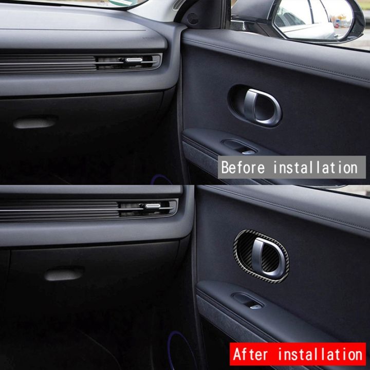 4pcs-carbon-fiber-inner-door-handle-bowl-panel-cover-trim-for-hyundai-aini-krypton-5-ioniq-2022-interior-mouldings