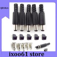 ixoo61 store 12V 5.5*2.1MM DC Male Plugs DC022 DC099 Power Socket Female Jack Screw Nut Panel Mount Connector Panel diy plug 5.5 x 2.1mm