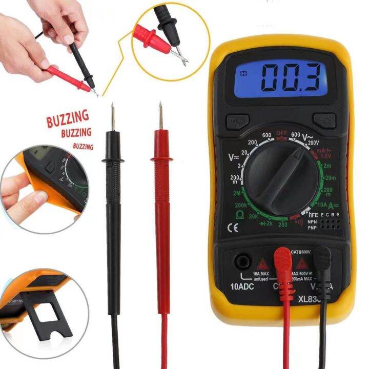 LCD Digital Multimeter Measure Up XL830L AC DC Voltmeter Ammeter