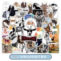 Cute animal GOAT ยูนิคอร์น หมู เพนกวิน ชิบะอินุ ฮัสกี้ แพะ ไก่ 50แผ่น STICKER กันน้ำ สติ๊กเกอร์ ใช้ซ้ำได้  โทรศัพท์มือถื