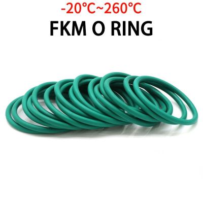 CS 10.0mm OD 140mm~220mm Green FKM Fluorine Rubber O Ring Sealing Gasket Insulation Oil High Temperature Resistance Green Gas Stove Parts Accessories